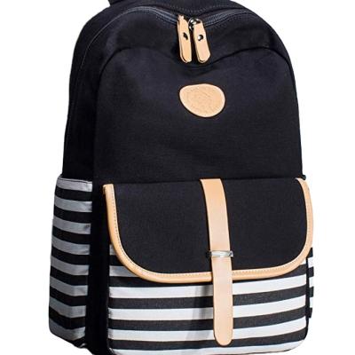 China Waterproof Canvas School Backpack For Girls Laptop Bag Shoulder Daypack for sale