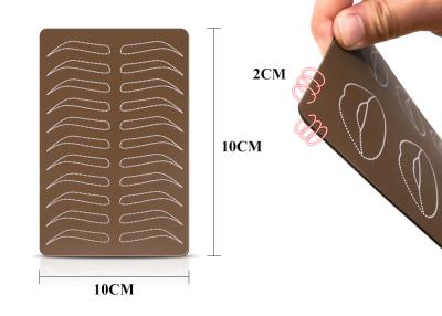 중국 Microblading Inkless 인공적인 연습 피부 두 배 측 문신 연습 피부 판매용