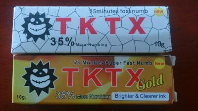 China Safety Strongest TKTX Tattoo Numbing Topical Cream Long Lasting Waterproof 10g/pc for sale