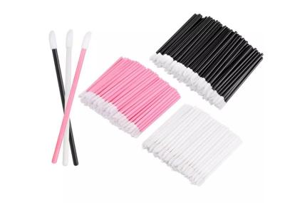 China Black Plastic Makeup Lip Applicator Wands Disposable Lip Brush for sale