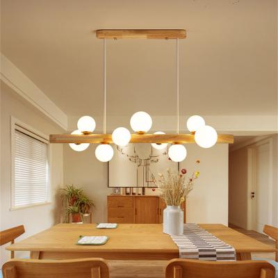 China Modern Design Hotel Restaurant Home Modern Design Deco Ceiling Wood Hanging Chandelier Pendant Light for sale