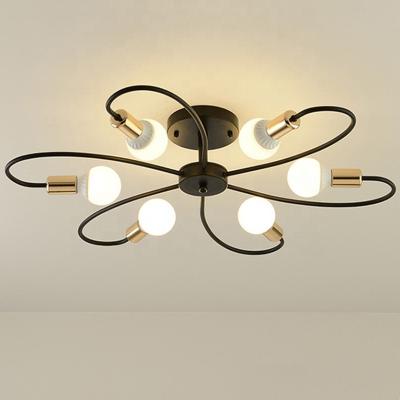 China Creative Modern Classic Modern Flower Room Children's Bedroom Aisle Living Room Iron Ceiling Lamp Ceiling Lamp for sale