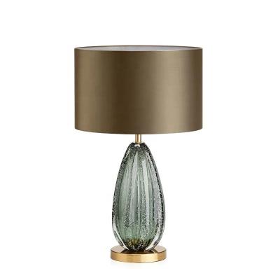 China Contemporary Luxury Glass Lamp For Hotel Table America Bedroom Living Room Bedside Table Fancy Decorative Lamp for sale