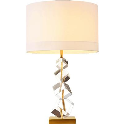 China American Luxury Modern Crystal Bedroom Table Light Hotel Bedside Reading Lamps for sale