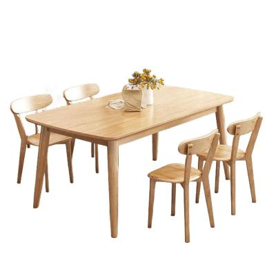 China Japanese Modern Home Restaurant Dining Room Furniture Set 4  Seaters Wood Dining Table for sale