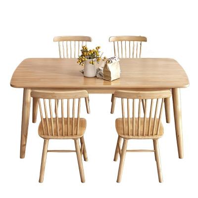 China Japanese Solid Wood Small Apartment Home Dining Tables and Chairs Set Dining Tables Rectangular Dining Table for sale