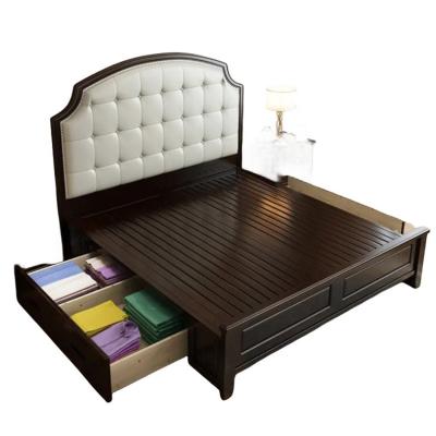 China Storage Solid wood double bed base with drawer Factory supply for sale