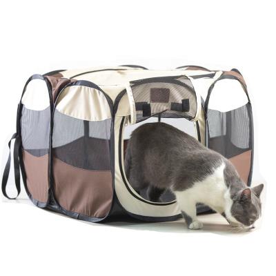 China Sustainable Portable Folding Pet Tent Pet Playpen Octagonal Kennel for sale