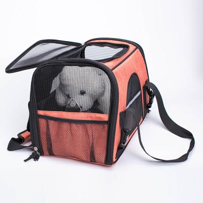 China Sustainable Luxury Foldable Soft-sided Pet Travel Carrier For Small Pets for sale