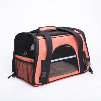 China Viable Lightweight Breathable Portable Folding Single Shoulder Pet Travel Carrier Bag for sale