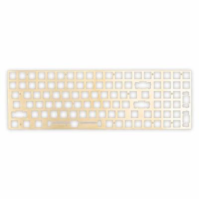 China Aluminum Factory Customized CNC Machining OEM 60%/65%/80%/100% PVD Brass Plate Universal Setting Plate Keyboard Accessories for sale