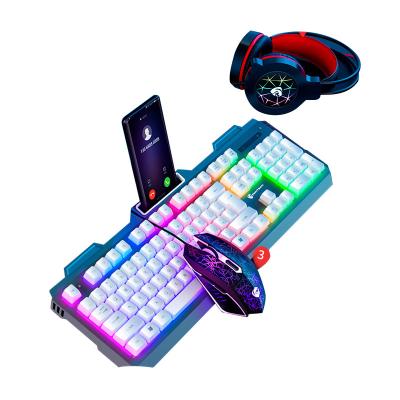 China Numpad Keyboard Mouse Headset Mousepad Four-piece Desktop Backlit Wired Gaming Set 4 in 1 Keyboard Metal Panel Mechanical Keyboard for sale