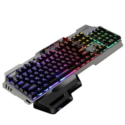 China Anti-ghosting Best Sell Backlit Keyboard With Armrests 104 Keys Water Proof Gaming Keyboard for sale