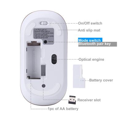 China Cartoon Factory Outlet Explosive Spot Silent Dual Mode Ergonomic Mouse For Desktop Gaming On Laptops for sale