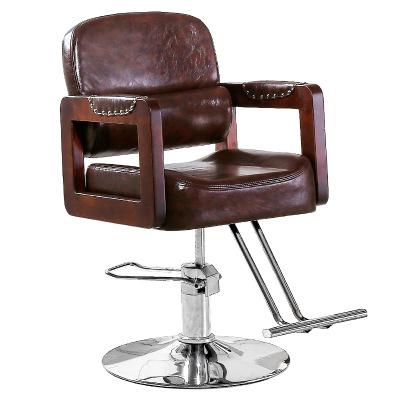 China Classic Wholesale Vintage Cheapest Promotion Hydraulic Extended Barber Chair Beauty Salon Furniture Antique Hairdressing Barber Chair for sale