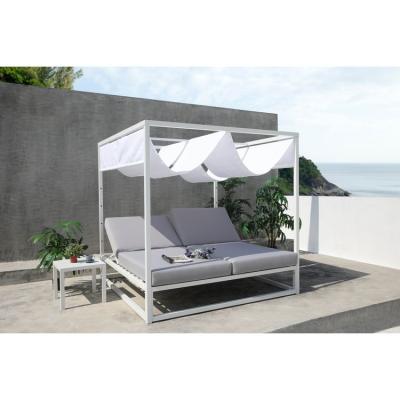 China Best Selling Large K/D Alum Leisure Outdoor Sofa Bed With Curtain Furniture for sale