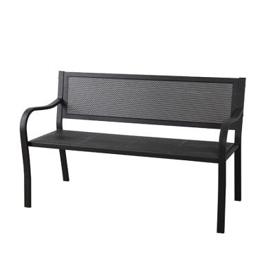 China Best Selling Outdoor Park Furniture E-Coating Solid Steel Deck Seat Outdoor Park Bench for sale