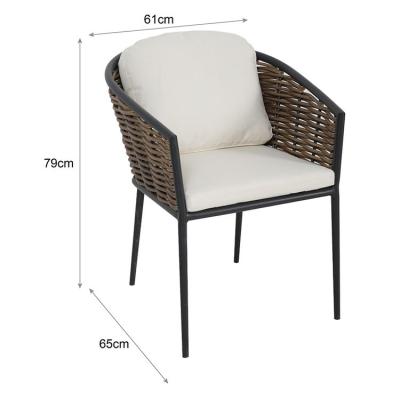 China Wholesale Modern Rattan Alum Garden Chair Set With Waterproof Cushion Garden Chair for sale