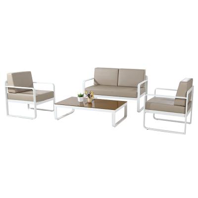 China New Arrival Modern Alum Sofa Set Outdoor Luxury Italian Furniture Design Modern Garden Sofa Set for sale