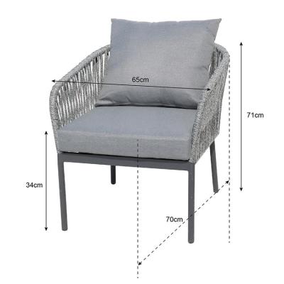 China Modern high quality modern outdoor patio sofa garden sofa simple webbing for sale