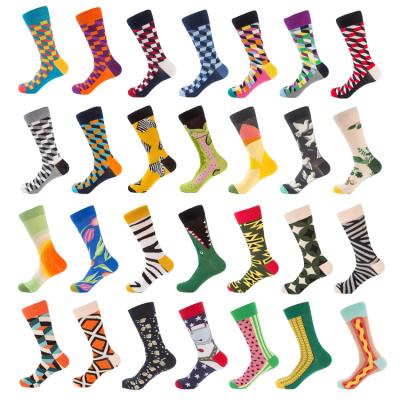 China Newest Custom Cotton Creative Antibacterial Logo Men Women Socks Fashion Popular Skateboard Casual Happy Socks for sale