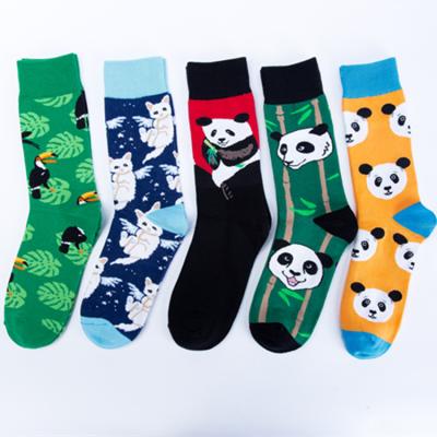 China Wholesale QUICK DRY Happy Panda Bird Animal Socks Crew carton bangs men knitting crew socks for unisex for sale