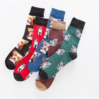 China Christmas 2021 QUICK DRY Cute Funny Animal Socks For Men Bulk Custom Cotton Wholesale Socks Mens Calcetines for sale