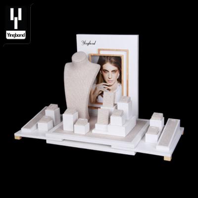 China Stretchable Ring Jewelry Display Set Window Low Canvas Display Stand for sale