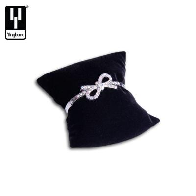 China Jewelry Store Black Velvet Pillow For Bracelet Display Watch Display Pillow for sale