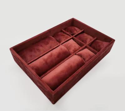 China Wholesale Customized Jewelry Shop Jewelry Display Velvet Tray For Storage for sale