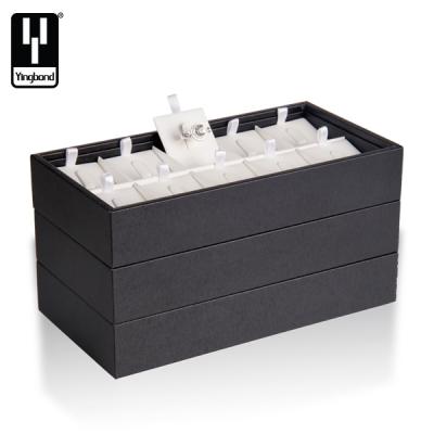 China Stackable Jewelry Store Storage Box Jewelry Ring Display Tray for sale