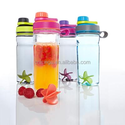 China Viable Tritan Shaker Shaker Bottle Shaker Logo With Plastic Mixer for sale