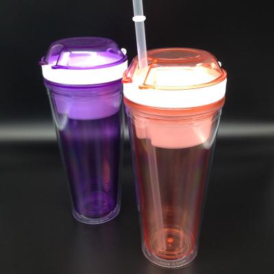 China With Straw All-in-one Snack Container Drink Tumbler Snack Container For Toddlers for sale