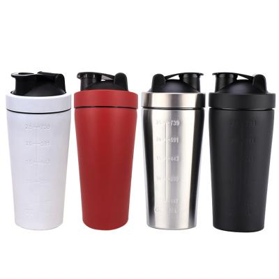 China 700ml+200ml Stainless Steel Viable Shaker Water Bottle with Two Compartments for sale