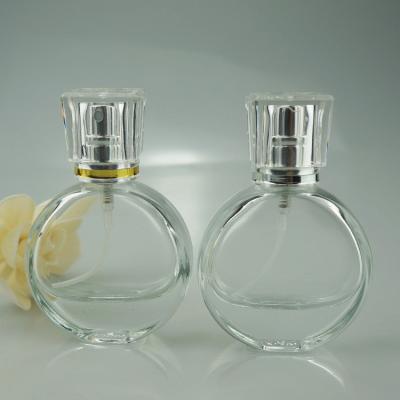 China 2019 Personal Care Perfume Bottle 30ml Round Empty Glass Refillable Fragrance Perfume Spray Bottle for sale