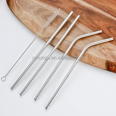 China Stainless Steel Disposable Drinking Straw For 20oz And 30oz Tumbler With Brush for sale