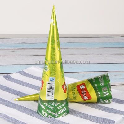 China Disposable Color Coated Paper Ice Cream Cone for Ice Cream Machine for sale