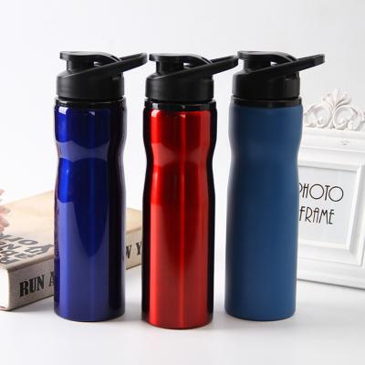 China Viable Cheap Vacuum Insulted Thermos Stainless Steel Sports Water Bottle Wholesale With Flip Top Lid for sale