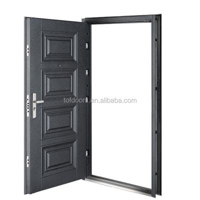 China Anti-theft Structure Double Threshold Safety Iron Single Main Door Design Pictures for sale