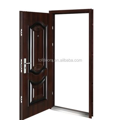 China Made in China Manufacturer Custom Size Modern Style High Quality Iron Sheet Safety Door for sale