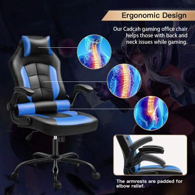 China Adjustable Gaming Chair (Height), Ergonomic Computer Chair High Back Desk Chair Height Adjustment Reclining Office Chair with Armrests Adults Teens for sale