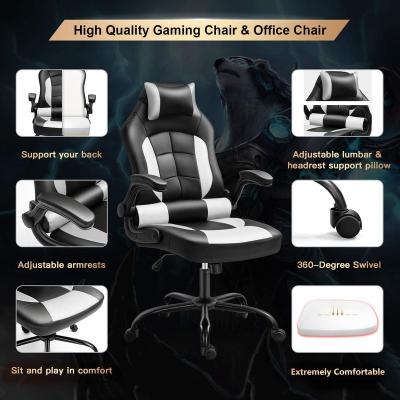 China Adjustable Gaming Chair (Height), Ergonomic Computer Chair High Back Desk Chair Height Adjustment Reclining Office Chair with Armrests Adults Teens for sale