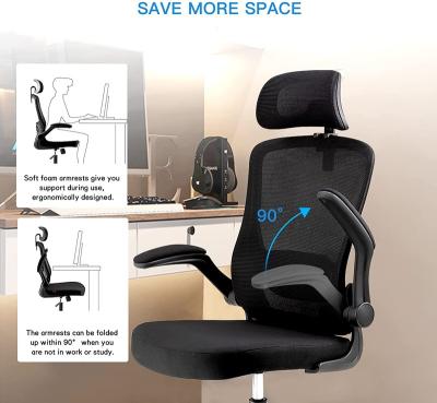 China Adjustable Office Chair (Height), Ergonomic Computer Desk Chair, High-Back Home Mesh Chair with Adjustable Headrest, Comfortable Lumbar Support for sale