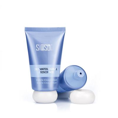 China Cosmetic blue spherical cream detergent cap cosmetic blue spherical cap chess piece lotion tube pe 80ml plastic packaging for sale