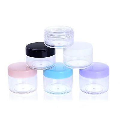 China 10g 15g 20g plastic jar sample makeup container cosmetic jar cosmetic clear picosecond for skin care cream for sale