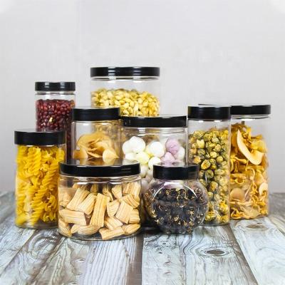 China BEAUTY PACKAGING 100ml 200ml 300ml 400ml 500ml Wholesale Food Grade Pet Food Jar Plastic Cosmetic Jars Bath Salt Cream Jars for sale