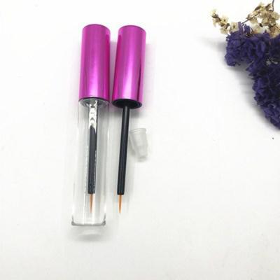 China Cosmetic 10ml empty matte black silver gold pink eyeliner bottle with 10ml magic wands eyeliner container packaging tube for sale