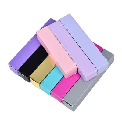 China Handmade In Stock Lip Gloss Boxes Packaging Cheap Wholesale Customized Designs Recyclable Printed Lipstick Lip Balm Tube Custom Paper Box for sale