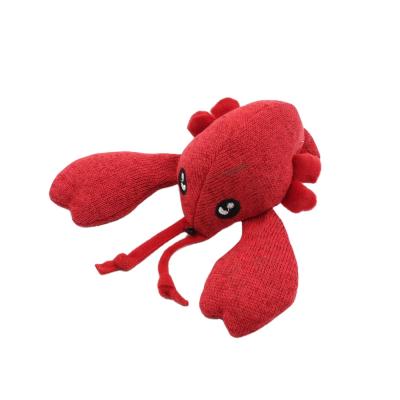 China Viable dog Toy Knit Lobster Squeaky Plush soft but durable dog toy for sale