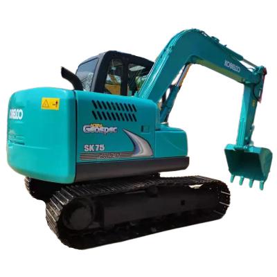 China Low Price High Quality Original Japan Used Mini Machinery Excavator Kobelco Mini Excavator For Mining Industry Used SK75 0.4mÂ ³ for sale